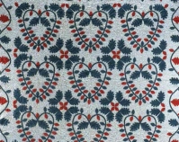 Hearts and Oak Leaves Maker unknown c. 1850 Cotton 88