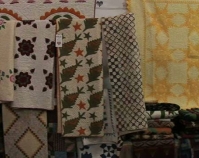Quilt booth Heart of Country Antique Show Nashville, Tennessee B-roll by Alan Miller