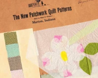 The New Patchwork Quilt Patterns Designer, Marie D. Webster Envelope, the appliqué placement guide made of tissue  paper and a card of linen swatches in suggested colors Collection of Merikay Waldvogel Knoxville, Tennessee
